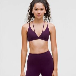 Lululemon smooth cover strappy bra - dramatic magenta